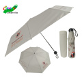 promotional logo printing 3 folding sun white sublimation umbrella